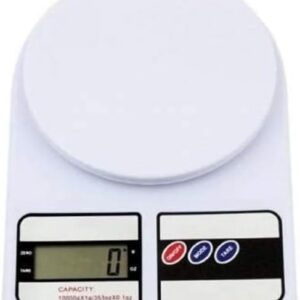 Digital Kitchen Scale with LCD Display, 10kg Capacity – High Precision Food Scale, White