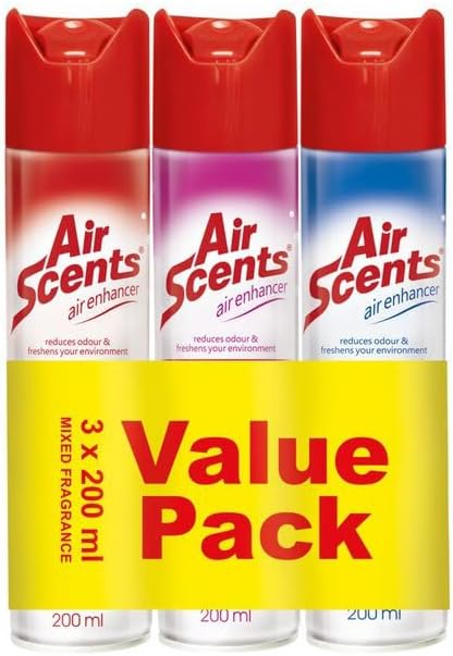Mixed Air Enhancer Aerosol Spray 3 Pack (200ml Each)