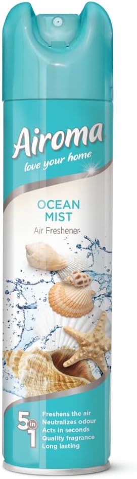 Airoma 5-in-1 Ocean Mist Air Freshener Spray 210ml – Long-Lasting Odour Eliminator