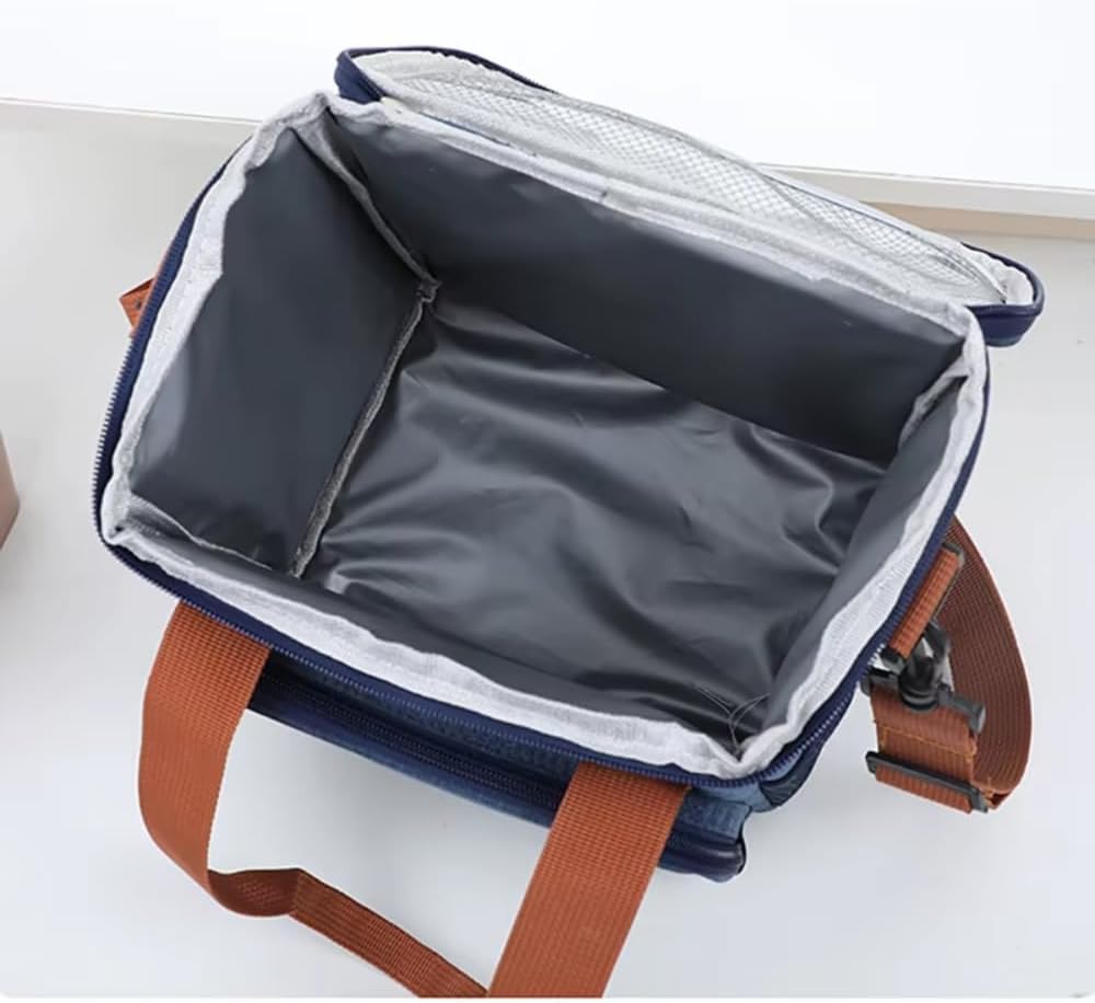Lith Insulated Lunch Cooler Bag – Waterproof Thermal Lunch Tote with Strap, Black - Image 5