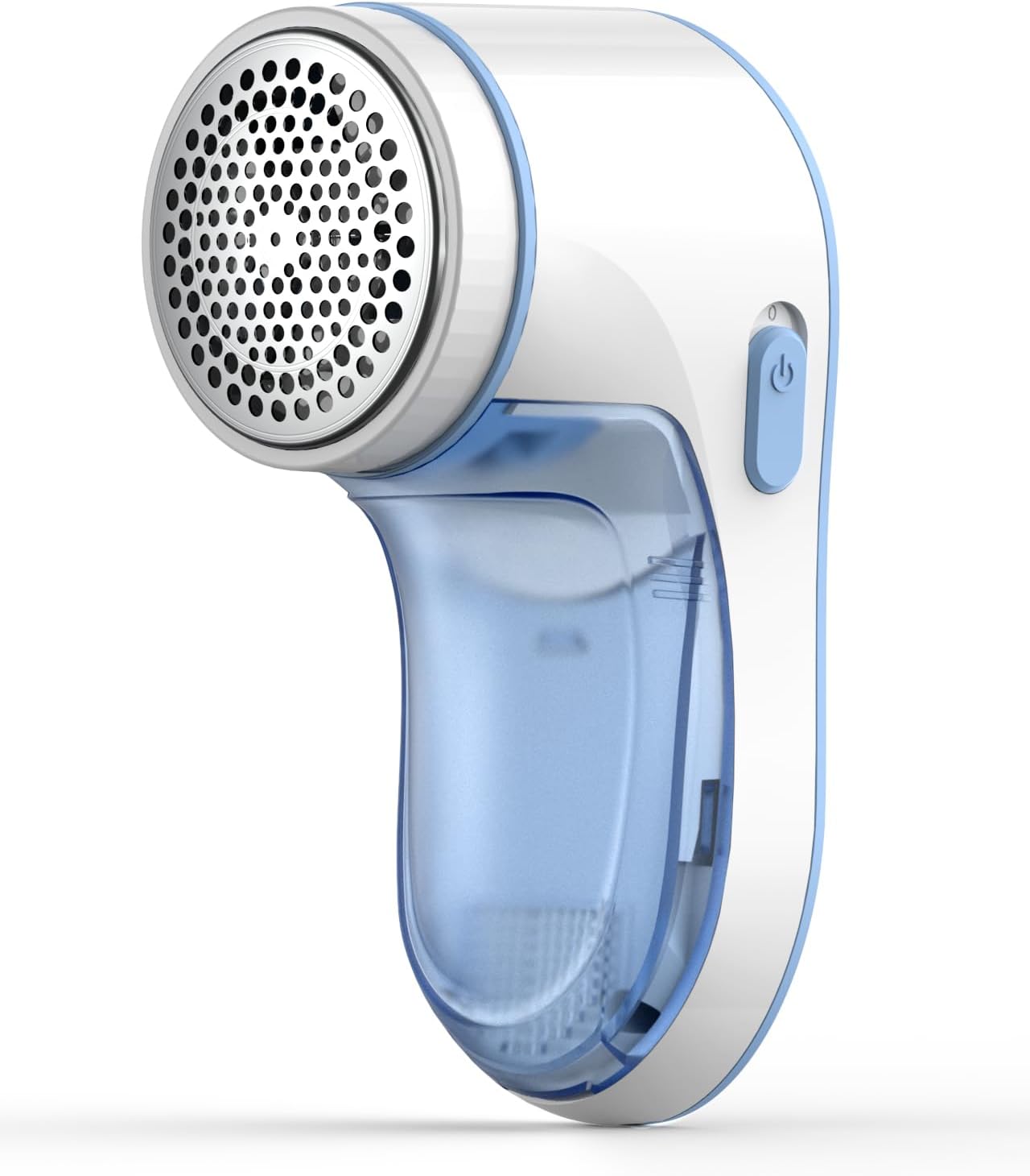 Fabric Shaver & Lint Remover for Clothes with Stainless Steel 3-Leaf Blades – Blue & White