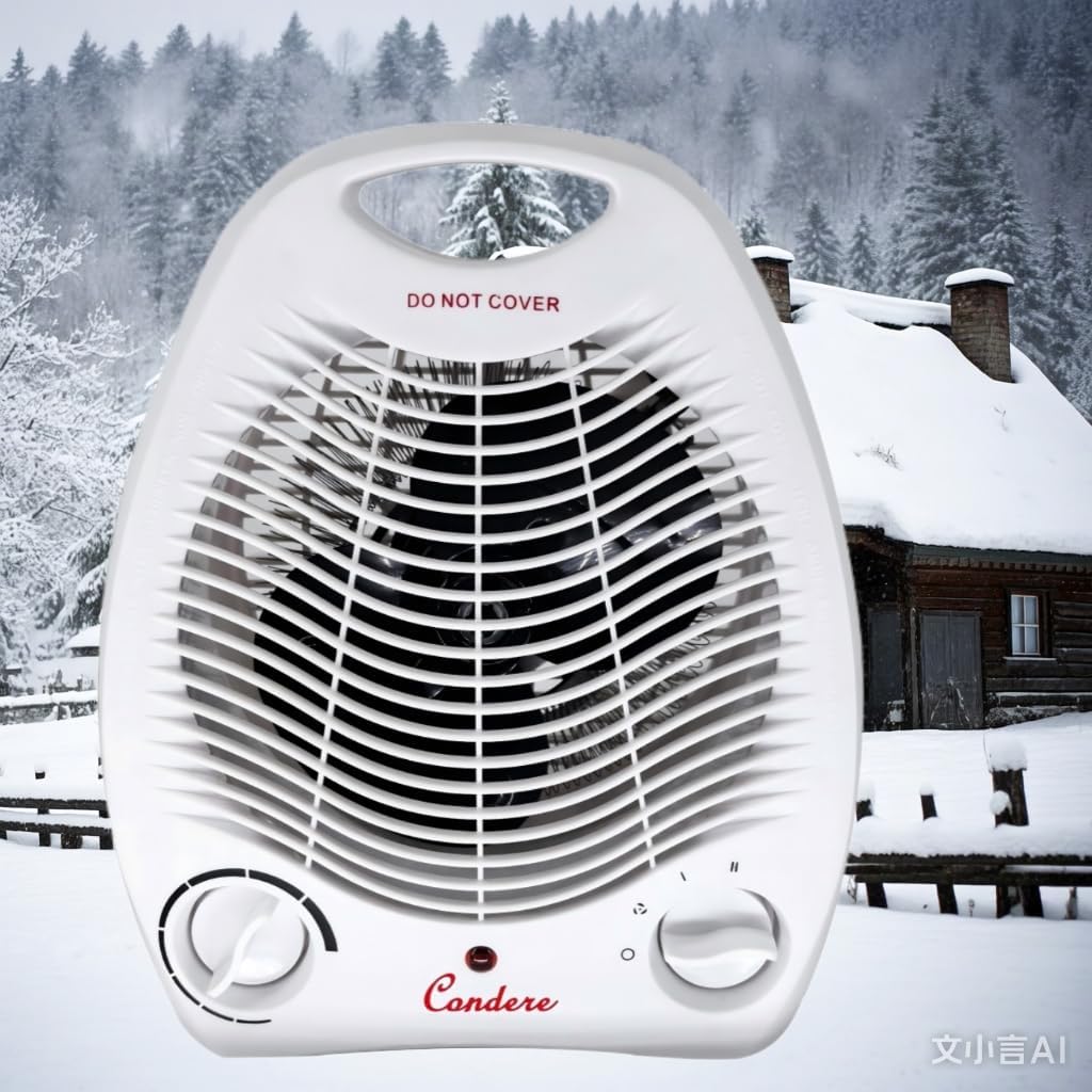 CONDERE ZR-5011 Portable Electric Fan Heater 1000W/2000W with Adjustable Thermostat - Image 3