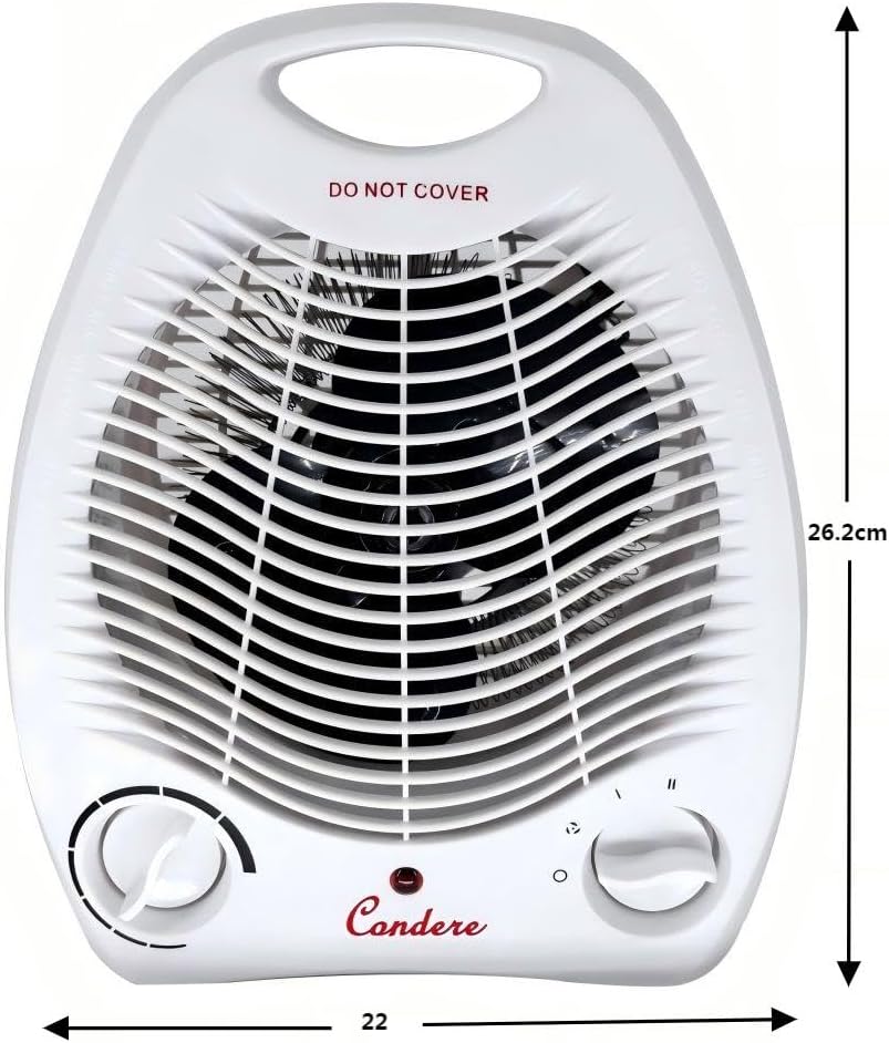 CONDERE ZR-5011 Portable Electric Fan Heater 1000W/2000W with Adjustable Thermostat - Image 8