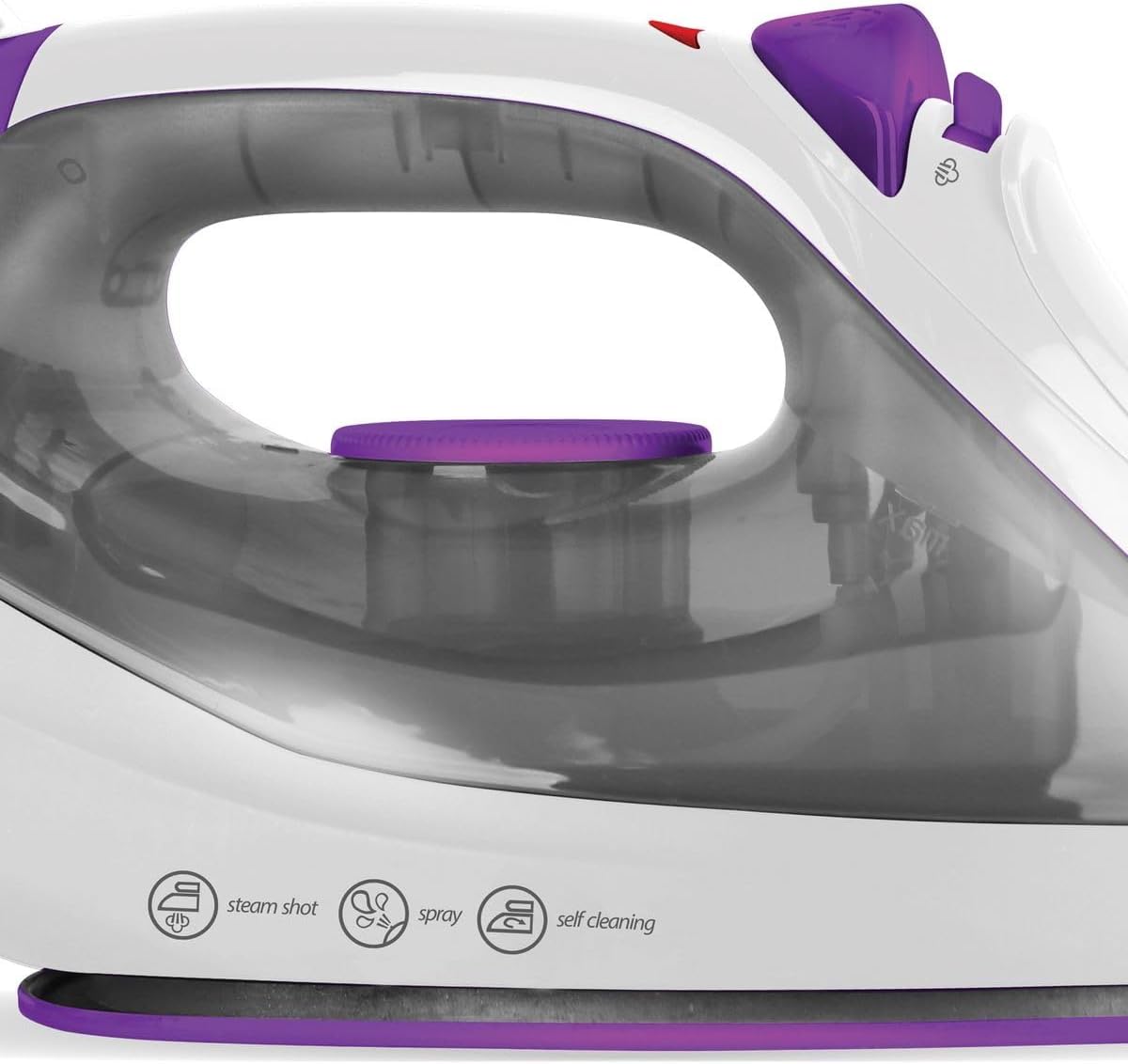Mellerware Vapour II Steam/Dry/Spray Iron 1600W with Non-Stick Soleplate – Purple - Image 3