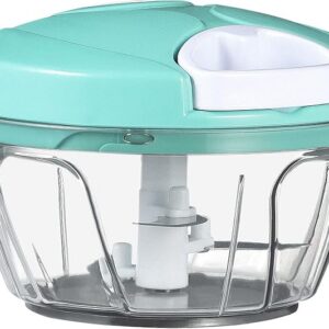 Manual Food Processor 500ml Pull String Vegetable Chopper & Garlic Mincer