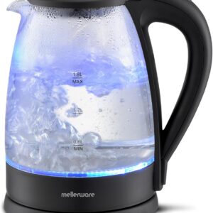 Mellerware Storm Cordless Glass Electric Kettle 1.8L 2200W – Black