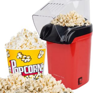 Electric Hot Air Popcorn Maker 1200W – Oil-Free Popcorn Machine with Measuring Cup