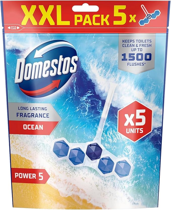 Domestos Power 5 Ocean Toilet Rim Block 250g