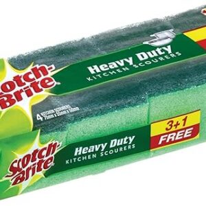Scotch-Brite Heavy Duty Scourers with Sponge 3+1 Free (4 Pack)