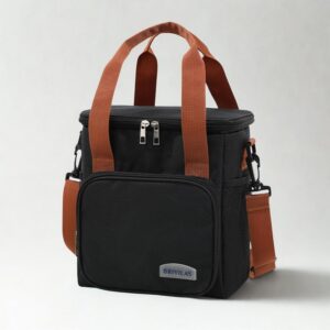 Lith Insulated Lunch Cooler Bag – Waterproof Thermal Lunch Tote with Strap, Black