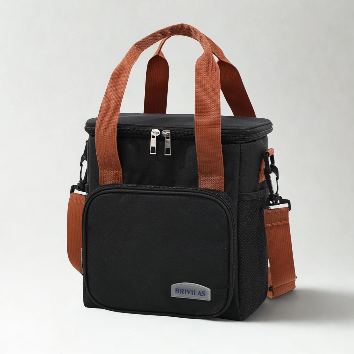 Lith Insulated Lunch Cooler Bag – Waterproof Thermal Lunch Tote with Strap, Black