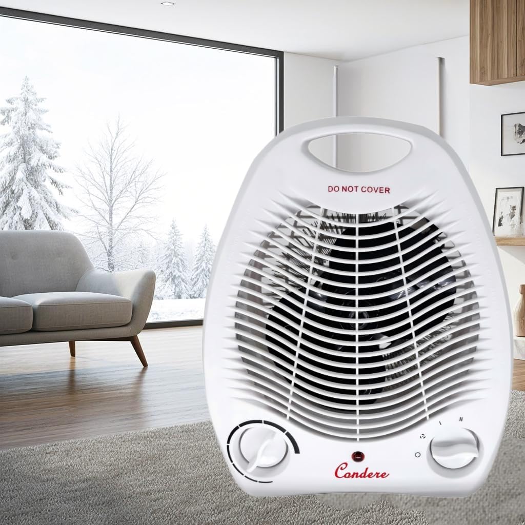 CONDERE ZR-5011 Portable Electric Fan Heater 1000W/2000W with Adjustable Thermostat - Image 4