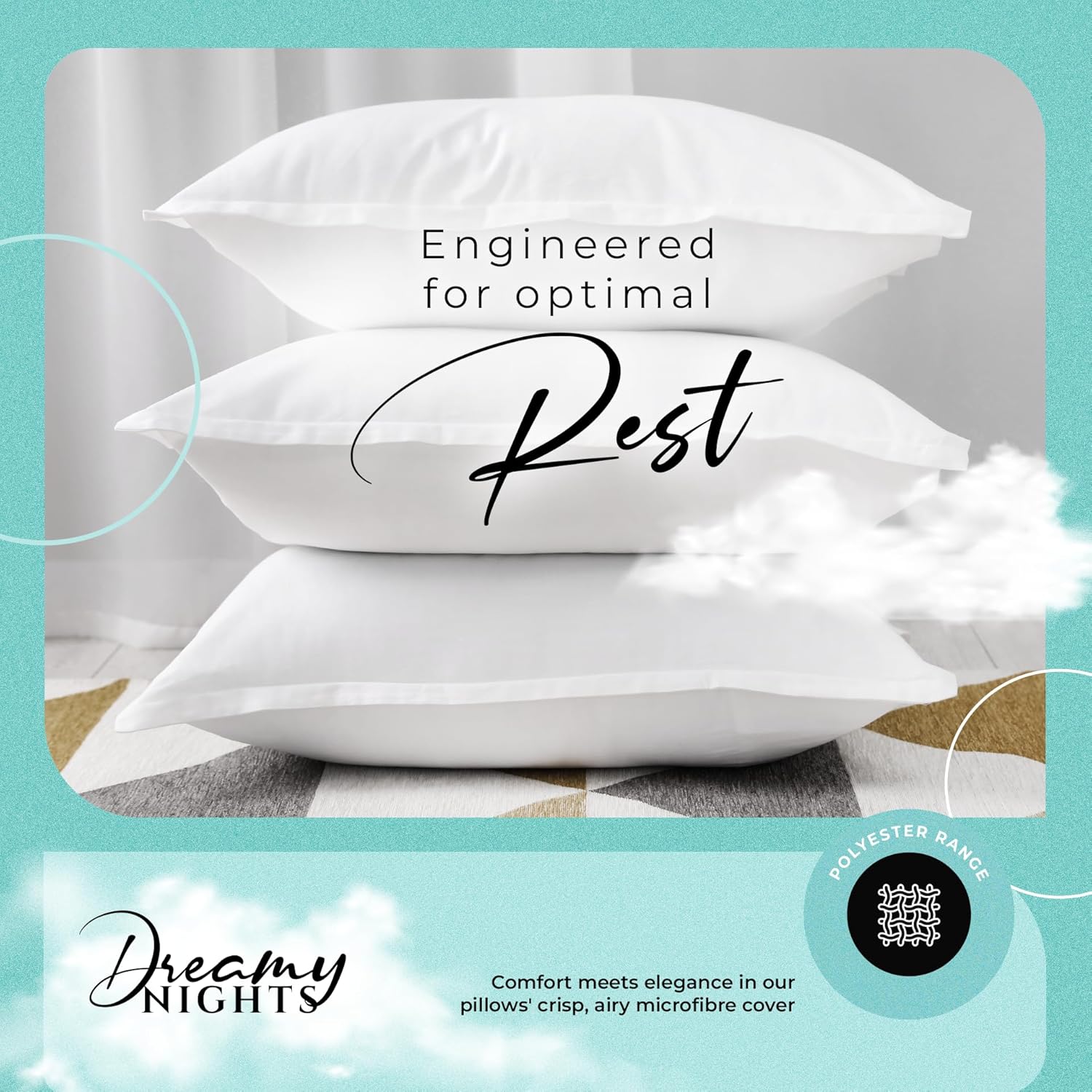 Dreamy Nights Hotel Quality Bounce Fibre Pillows – Twin Pack (Standard Size) - Image 6