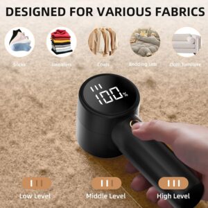 Rechargeable Fabric Shaver & Lint Remover – 6-Leaf Blades with LED Display
